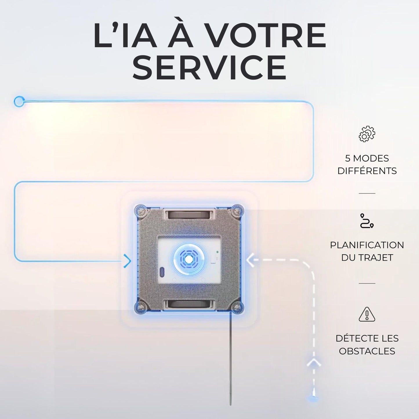 iGlass PRO Ecovacs - Robot Lave Vitre Professionnel - iGlass Cleaner