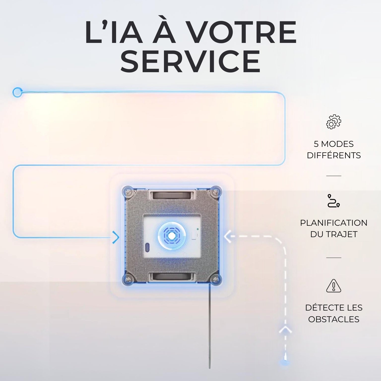 iGlass PRO Ecovacs - Robot Lave Vitre Professionnel - iGlass Cleaner