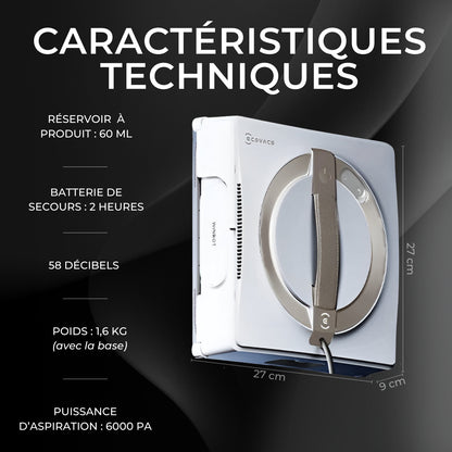 iGlass PRO Ecovacs - Robot Lave Vitre Professionnel - iGlass Cleaner