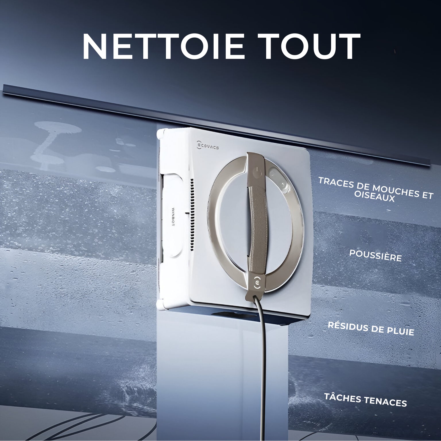 iGlass PRO Ecovacs - Robot Lave Vitre Professionnel - iGlass Cleaner